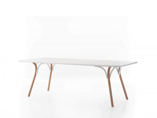 Arch Dining Table - mesa - Gebrueder Thonet Vienna - MINIM - mesa con tablero blanco