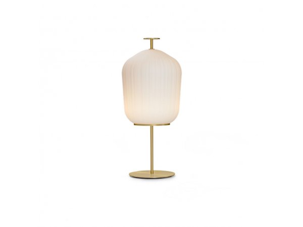 ClassiCon - plissee floor lamp- lámpara de pie - MINIM - varios modelos - estructura dorada - pantalla de cristal