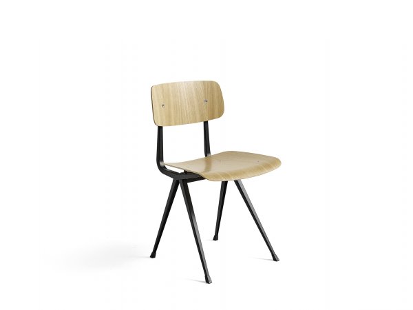 Silla Result - Chair_Frame black-Seat Back - madera de roble laced - clear lacquered oak - Madrid - Barcelona - HAY - MINIM Showroom