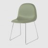 3D - silla de comedor - estructura cromada - asiento verde - GUBI - MINIM