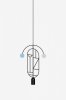 LINES & DOTS - LD07 - lámpara de techo - Gofi - MINIM - lámpara azul claro y gris