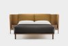 Low Dubois Bed - Luca Nichetto - cama de nogal - cama de madera- cabecero bajo - con mesita de noche - MINIM - varios colores