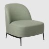 Sejour_ LoungeChair _ Butaca _ estructura en negro - sillón verde_Gubi_MINIM