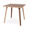mobles114 - gracia - mesa de comedor cuadrada - MINIM - madera oscura